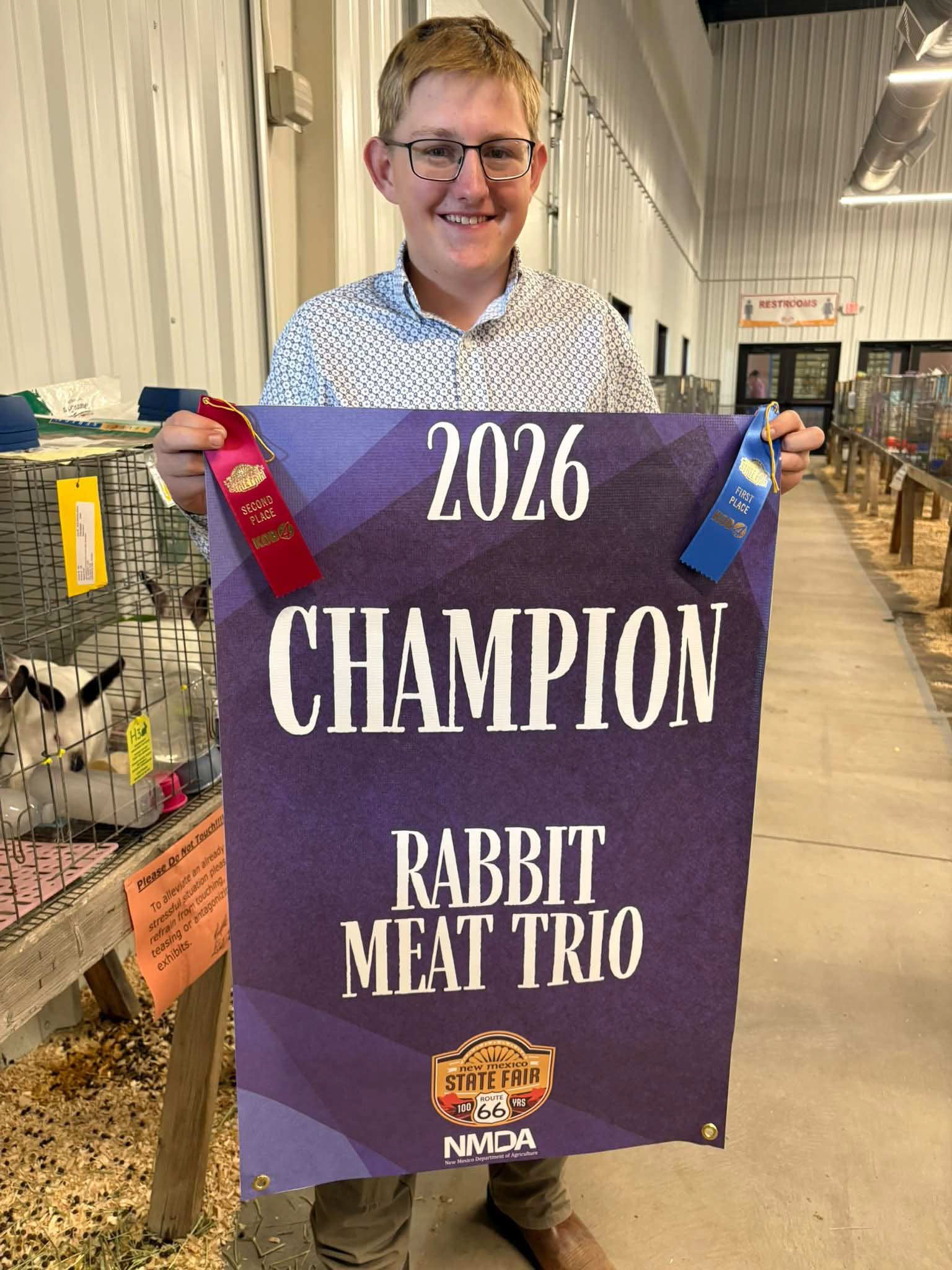 Harry Lee III Congratulations to Cibola County’s and Bi County Fair exhibitor Harry Lee III for exhibiting the Grand, and Reserve Grand Champion Meat Pen Rabbits at the New Mexico State Fair. Courtesy Photo
