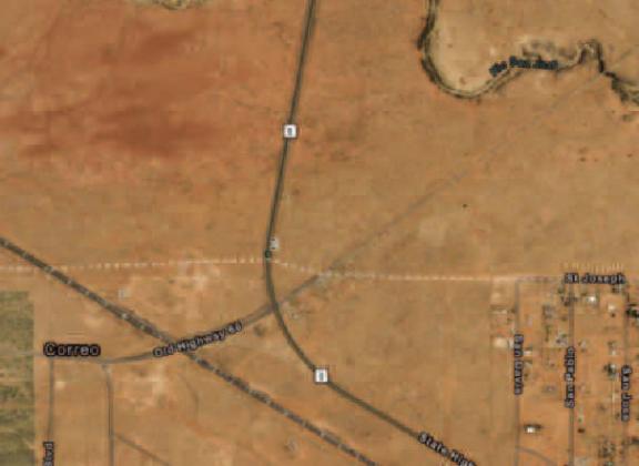 The New Mexico State Police are investigating an officer- involved shooting by the Laguna Police Department, where a distressed woman, Georgia Martinez Rubio, allegedly pointed a firearm at EMS and officers before being shot and injured. Pictured is the mile marker 2 on State Road 6, where the incident occurred. Courtesy Photo