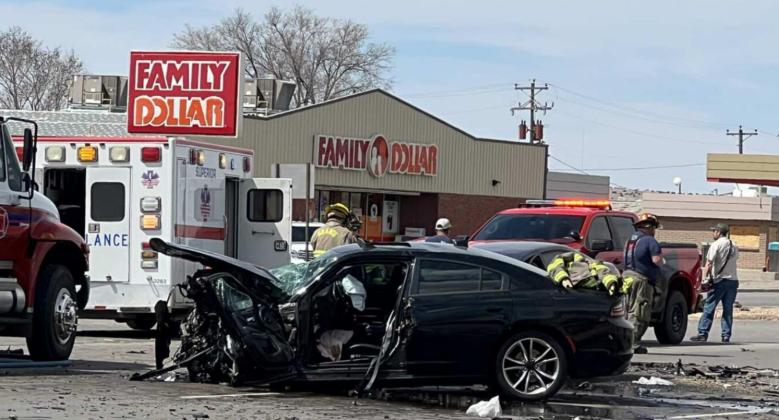A fatal car accident on March 27 shutdown Route 66 in Milan for several hours and sent one woman to a hospital in Albuquerque, N.M. Milan Police Department is awaiting a toxicology screening before closing out their investigation of the crash which appears to have been caused by a wrong-way driver going around 60-65 miles per hour. Courtesy Photo