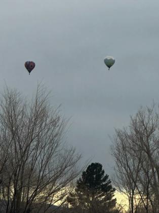 On Saturday, January 25, two hot air balloons were seen over Grants, New Mexico Pamela Jauvre - CC