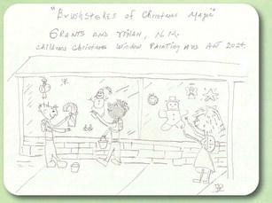 Backpack Program Annual Holiday Window Painting