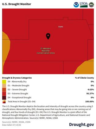 Cibola Drought Monitor – June 2026