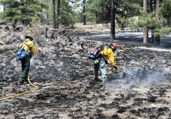 Fire crews worked diligently to put out the Cerro Bandera Fire. They contained the fire and stopped it from threatening Cibola County. Courtesy Photo