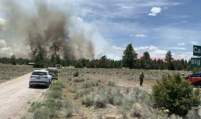 The Cerro Bandera Fire in the Zuni Mountains was fully contained by fire crews.. Courtesy Photo