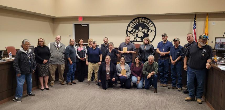 Staff were honored for their contributions to Cibola County's Best PracticesAward. Nathan Chavez - CC