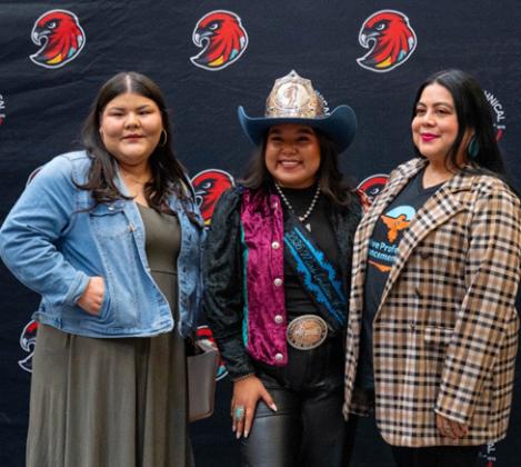 Cajaun Cleveland, Miss Indian Rodeo 2026, participates in a meet and greet with the community. Courtesy Photo