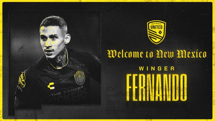 New Mexico United Announces Signing of Fernando Ahead of 2025 Season