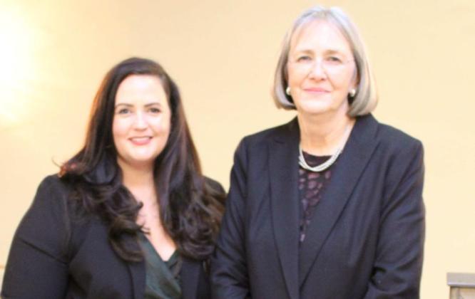 Secretary-Treasurer Erin Atkins and President Carolyn Wolf