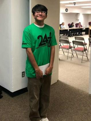 Maximilian Martin presented the 24/7 campaign before the GCCS School Board to stimulate the revision of the current tobacco policies at schools in the district. Courtesy Photo