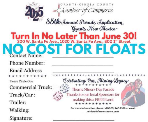 Grants Gears Up for the 85th Annual Fourth of July Parade and Celebration