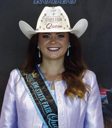 Micaela Hidalgo, a Valencia County native who now calls Grants home, was crowned the 2027 New Mexico State Fair Queen Saturday, Sept. 19, during a coronation ceremony at Tingley Coliseum in Albuquerque, according to the New Mexico State Fair. Hidalgo competed for the title representing Rodeo de Santa Fe. Courtesy Photo