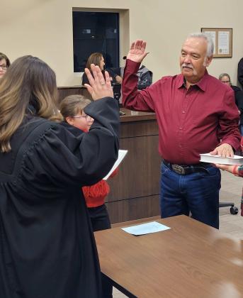 Cibola County Commissioner Ralph Lucero was sworn into office for his second term on Dec. 15.