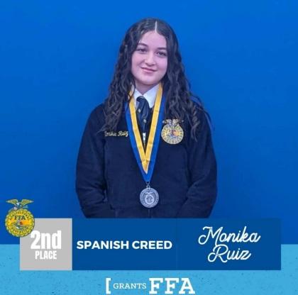 GHS Student Takes Second in Spanish Creed Speaking Contest