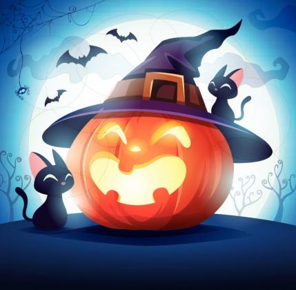 Community Halloween contests and scavenger hunt