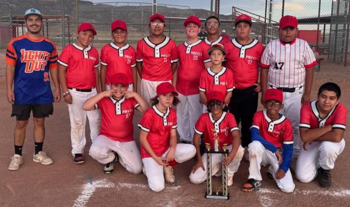 Second Place: The Pirates earned second place in the 2026 Grants Rec summer tournament for the 10–12-year-old baseball league. Courtesy Photo