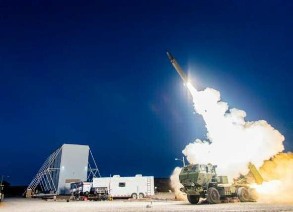 Precision Strike Missile (PrSM) using a High Mobility Artillery Rocket System (HIMARS) for the first time. The test, part of the Long-Range Precision Fires initiative, marked a critical step in ensuring the development of reliable and accurate weapons systems for future battlefield operations. Courtesy of the US Army