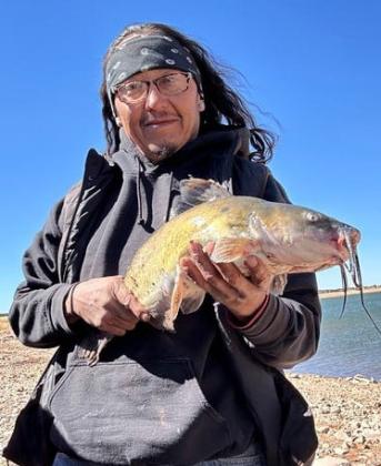 Erwin Sice Jr. (above left) caught a catfish using worms on March 1. “It was a cold, windy day, but there were quite a few people roughing the brisk wind and big waves,” he said. “Even with the conditions, this big cat bit hard and fought well! They’re in there!” Good fishing, Erwin! Courtesy of NM Game and Fish