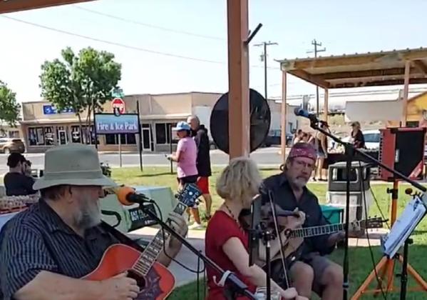 Local musicians provide peaceful, enjoyable music for parkgoers at the Grants Farmers Market. The market is held every Saturday morning from 9 a.m. to 12 p.m. Diego Lopez - CC