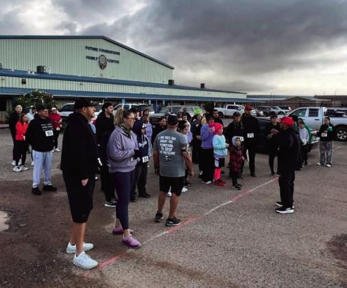 Despite cloudy skies and chilly weather, community members gathered outside the Future Foundations Family Center in Grants for the annual “Walk for Her” 5K. Participants of all ages came together to support a worthy cause, demonstrating community spirit and determination despite the less-than-ideal conditions. Courtesy Photo