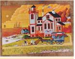 Two fall-themed puzzles were completed at the Grants Public Library last week as visitors continued adding to the library’s community puzzle table. Courtesy Photos