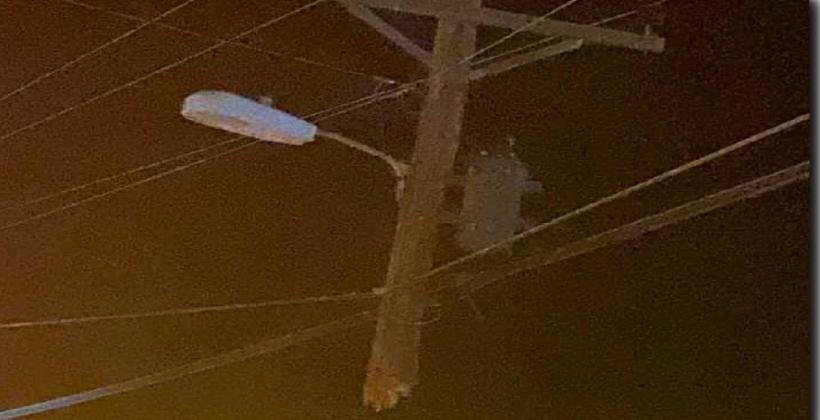 Car Crashed into Power Pole