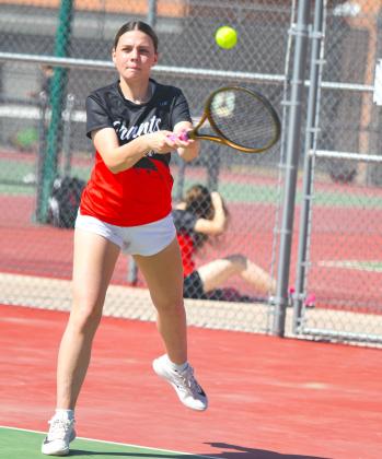 Pirate Tennis Swinging Forward
