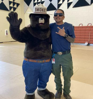 Fabian Eustace meets Smokey the Bear Faith Mosley - CC