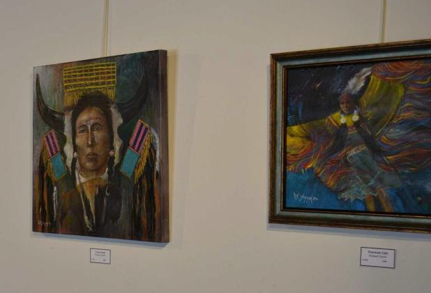 Paintings by R.K. Yazzie in the Cibola Arts Council and Double Six Gallery Kathryn Marmon - CC