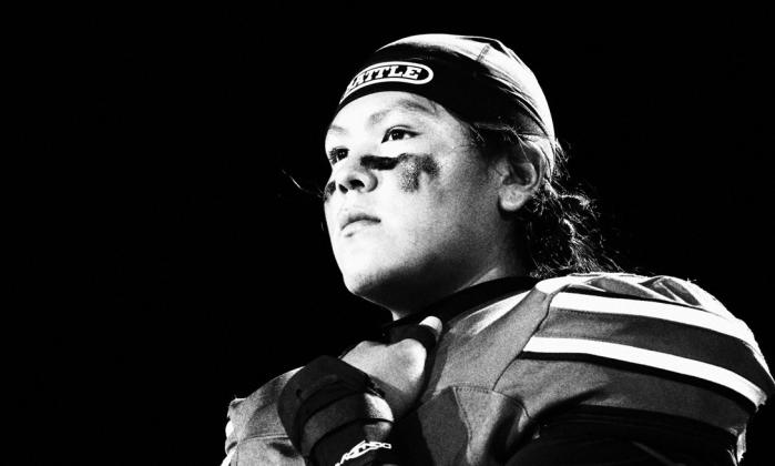 Sophomore Dominic Reily watches the field before returning to play during the Pirates’ game against Valencia on Aug. 28, 2026, at Grants High School. Jay Langford- Student Journalist