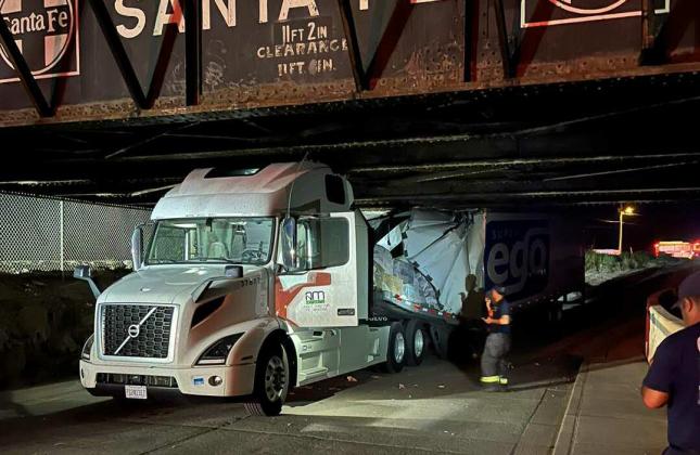 Semi-Truck Wedges Under BNSF Train Bridge in Grants, Driver Arrested for DWI