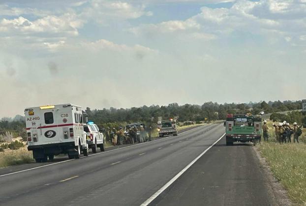 NM Highway 53 was closed at MM 86 to MM 75 last Wednesday and Thursday as fire crews battled the Encerrita Fire in the Zuni Mountains. Photos courtesy of NPS. Courtesy photos