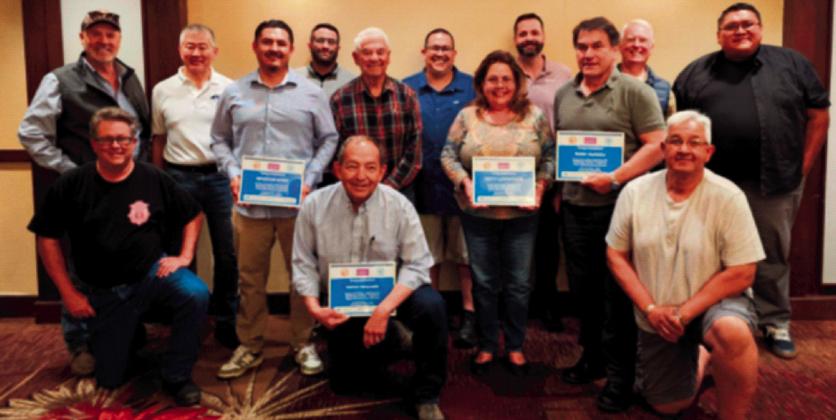 (Left to right, kneeling) Frank Chiapetti, David Dallago, Bobby Baca, (Left to right, standing) Rick Murphy, Mark-Tami Hotta, Brandon Howe, Casey McElroy, John Peña, Anthony Dimas, Jr., Patty Lundstrom, Jake Bracken, Marc DePauli, Jeff Kiely, and Wilfred Nobl Courtesy Photo