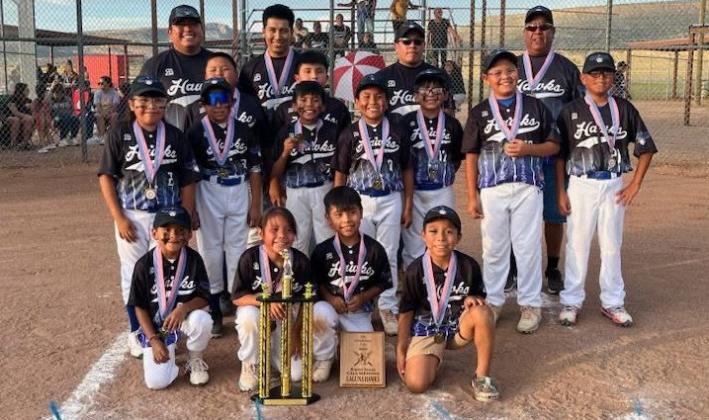 Regular-Season and Tournament Champions: The Laguna Hawks captured both the regular-season title and tournament championship during the 2026 Grants Rec summer season in the 7–9-year-old baseball league. Courtesy Photo