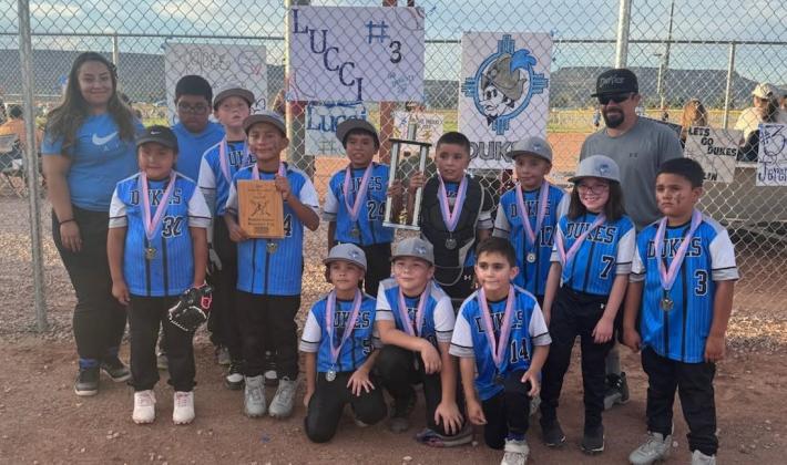 Second Place: The Dukes finished second in the regular-season standings during the 2026 Grants Rec summer season in the 7–9-year-old baseball league. Courtesy Photo