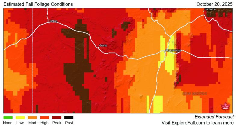 Fall Peak Now, Past-Peak at Highest Elevations