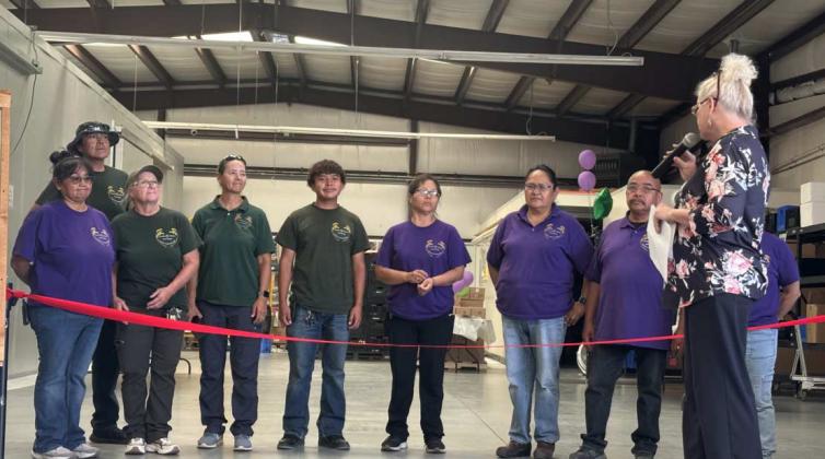 Director of the Grants Community Pantry, Alice Perez, thanks her employees and volunteers from both the Gallup and Grants pantries, for their assistance to feed the community while growing the pantry’s building and mission. Diego Lopez - CC