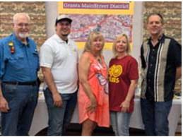 Left to Right: Ken Brown - board member, William Yarborough - Vice President, Kathy Lange - board member, Denise Hanson (executive director), Patrick Clingman - President. Not pictured Christy Lochri. Below: District Map Amerika Rougemont - CC