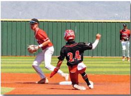 Izeyah Manzanares,24, of the GHS Pirates baseball team slides safely into 2nd base. Franklin Romero - CC