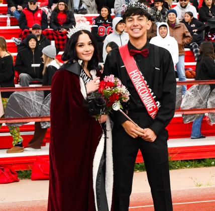 The Grants High School Homecoming king and queen were crowned during halftime at the GHS homecoming game on Saturday. Fabian Pena and Navaeh Rodriguez are this year's king and queen. Franklin Romero - CC