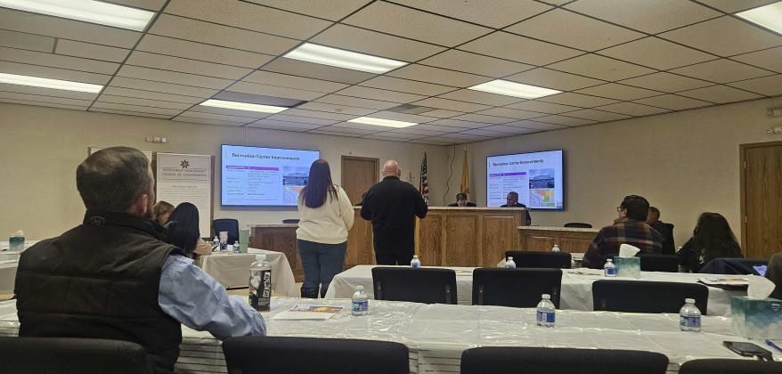 The City of Grants presented their projects requests, which included recreation center improvements for Future Foundations, city-wide sewer line replacements, and funding for a new fire department ladder truck. Arieanna Crowson - CC