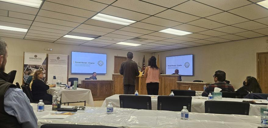 Ramah Navajo-Chapter presents their projects, this includes new vehicles for their police department, a chapter house renovation, and a new police and dispatching building. Arieanna Crowson - CC