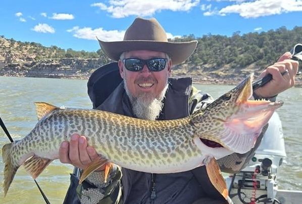 Bluewater Lake: Jeremy Pitts caught a 37-inch tiger muskie using a jointed minnow lure on Sept. 20. “Fishing has been very slow for a few weeks, so I was extremely happy for this one,” he said. PHOTO: Guy w Fish courtesy photo