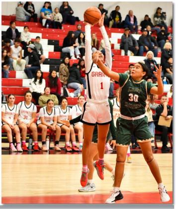 The Lady Pirates, fresh off a three-game winning streak, will play Shiprock at home on Tuesday, January 14 and then face off with Espanola and the mighty Gallup Bengals in a 'busy' week for the Pirates. In this photo Amy Salazar, a senior, goes to work under the basket for a bucket in a home against Thoreau High School. The Lady Pirates defeated Thoreau 47-21. Franklin Romero - CC