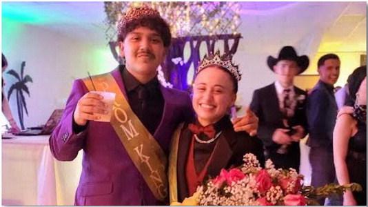 A photo published in the May 1 edition of the Angry Jack Journal featured the wrong information about the prom king and queen. The correct information follows: Michael Johnson was named Prom King and Giselle Salazar Prom Queen at the annual Grants High School Spring Prom held April 20 at the Knights of Columbus facility Angry Jack Journal