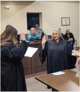 Cibola County Probate Judge Marie Garcia was sworn into office for her second term as judge. Nathan Chavez - CC