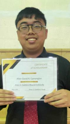 Arturo S Candelaria Memorial Scholarship awarded to ALLEN DAVID R. CAMANGIAN