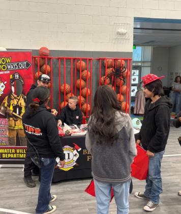 Firefighters from the Bluewater Village Fire Department joined the fun at the Bluewater Elementary School Carnival, where students played games and met their local heroes up close.