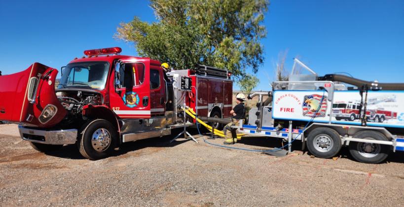 Firefighters from the Bluewater Village Fire Department joined the fun at the Bluewater Elementary School Carnival, where students played games and met their local heroes up close.