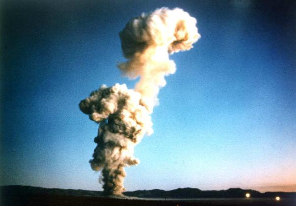 Operation Upshot-Knothole, 'Nancy' shot was a weapons-related tower event detonated March 24,1953, at the Nevada Test Site. Photo courtesy of National Nuclear Security Administration/ Nevada Site Office