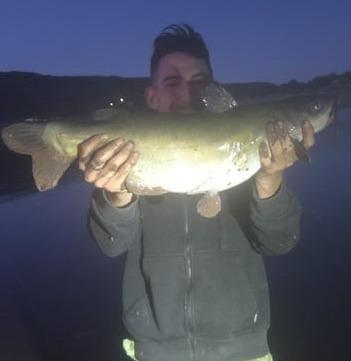 Emilio Romero caught eight chubs, three trout and one 25.5-inch, 9.04-pound channel catfish on May 8. Courtesy Photo